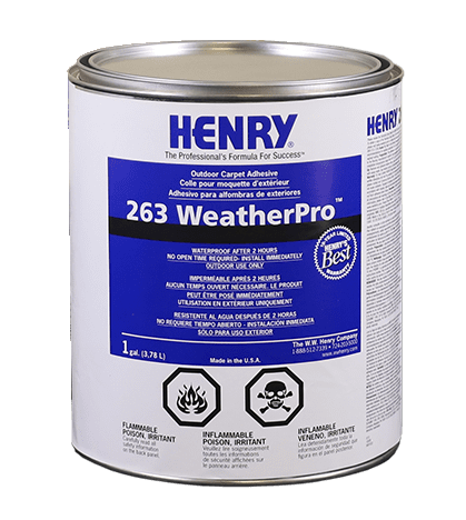 Henry - 263 WeatherPro Adhésif pour tapis d’extérieur - 3.78 L