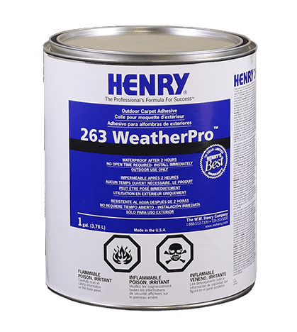 Henry - 263 WeatherPro Adhésif pour tapis d’extérieur - 3.78 L