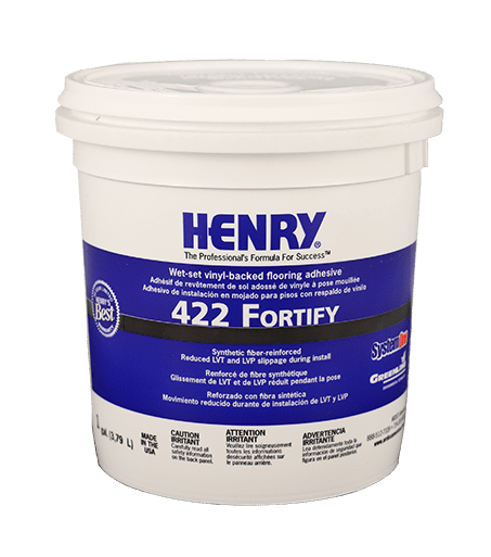 Henry - 422 Fortify Adhésif de revêtement de sol adossé de vinyle à pose mouillée - 3.78 L