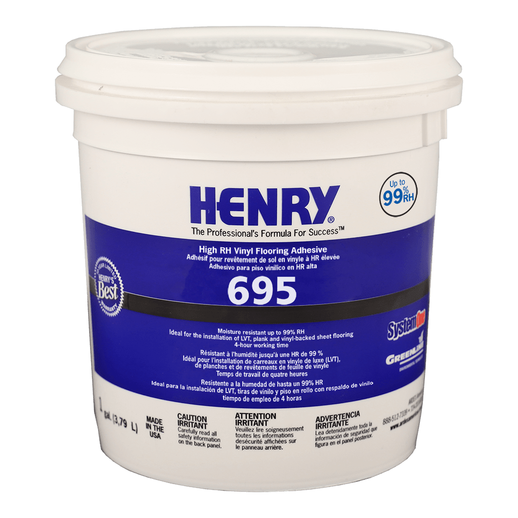 Henry - 695 High RH Adhésif pour revêtement de sol en vinyle - 3.78 L