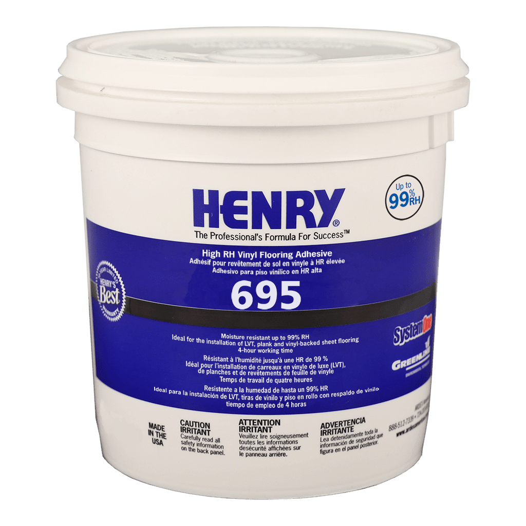 Henry - 695 High RH Adhésif pour revêtement de sol en vinyle - 946 mL