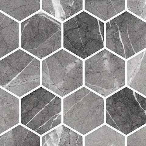 Centura - HEX XL - Carreau de céramique - GRAFITO 12 po x 12 po x 5.3 mm