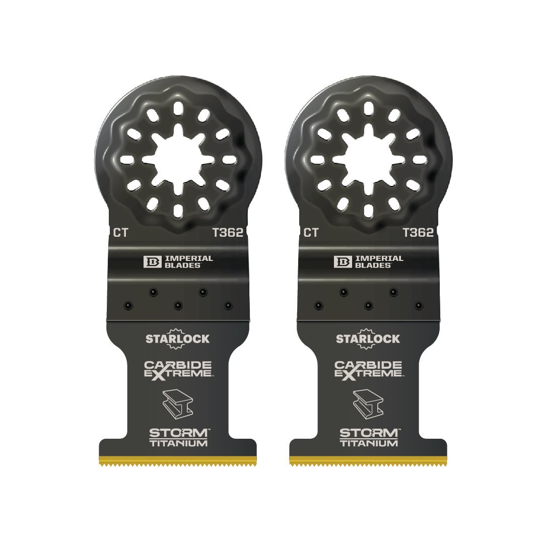 Imperial Blades - Lame à métaux carbure extrème Starlock Storm Titatium 1-3/8" (paquet de 2)