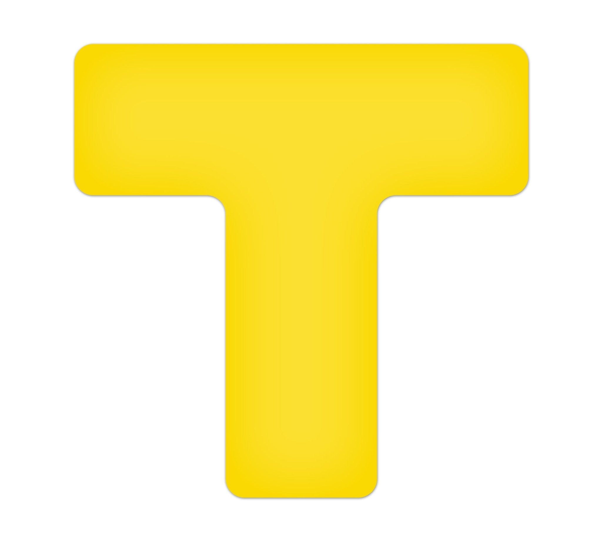 Incom - Ruban Tuff Mark jaune en forme de "T" - paquet de 20