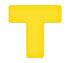Incom - Ruban Tuff Mark jaune en forme de "T" - paquet de 20