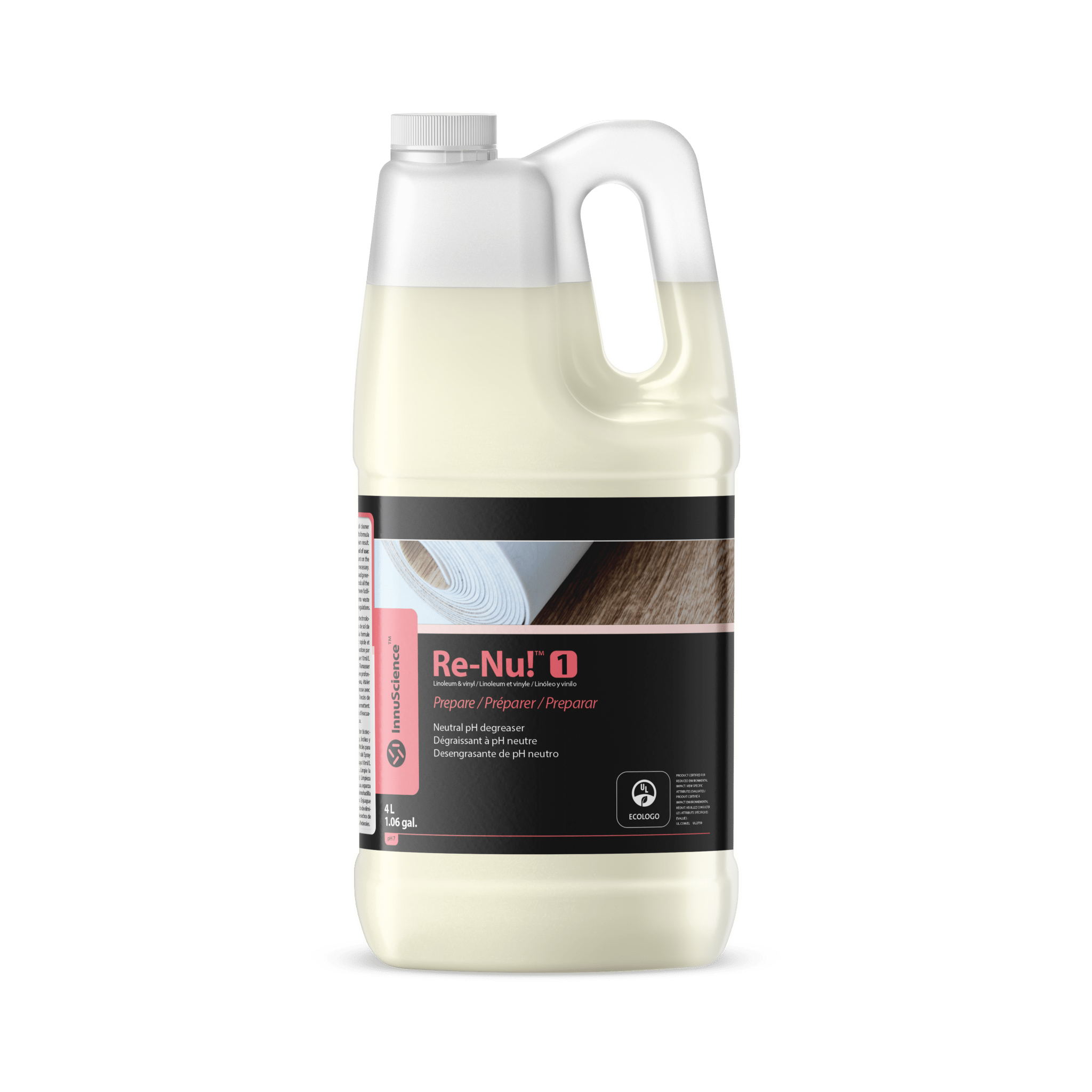 InnuScience - Nettoyant dégraissant pour planchers vinyles Re-Nu 1 - 4 L