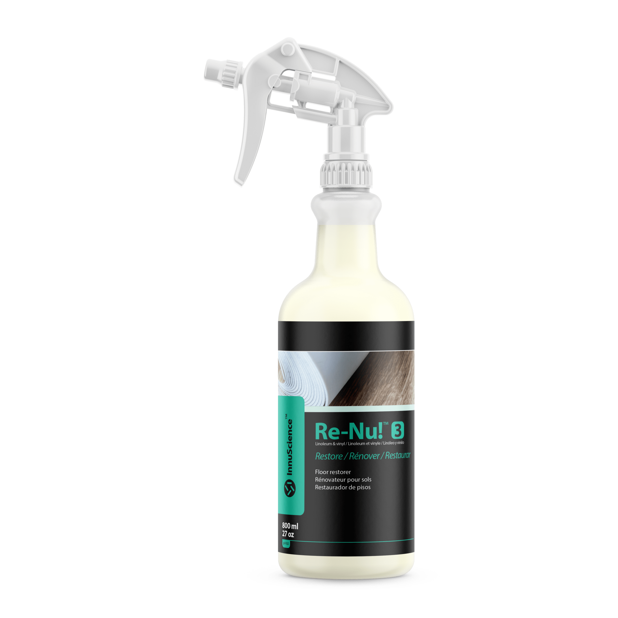 InnuScience - Nettoyant rénovateur pour planchers de vinyle Re-Nu 3 - 800 ml