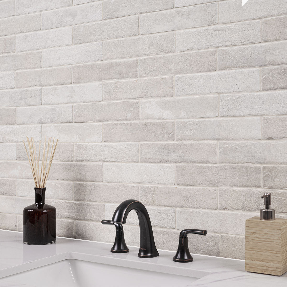 MSI Surfaces Ceramic Tiles – Brickstone Ivory Matte 2" x 10"