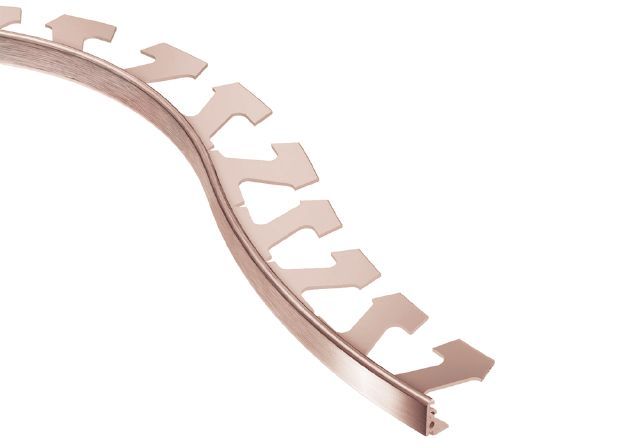 Schluter - JOLLY Moulure flexible de bordure pour les murs Aluminium anodisé Cuivre brossé 3/8" x 8' 2-1/2"