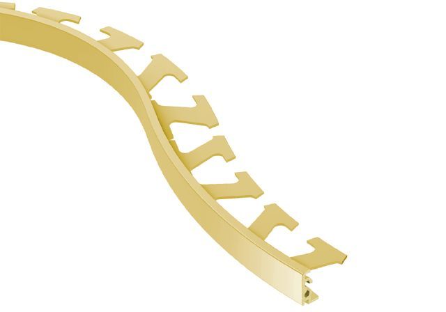 Schluter - JOLLY Moulure flexible de bordure pour les murs Aluminium anodisé Laiton mat 1/4" x 8' 2-1/2"