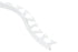 Schluter - JOLLY Moulure flexible de bordure pour les murs Aluminium Blanc mat 5/16" (8 mm) x 8' 2-1/2"
