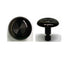 Kinesik - Advantage Unique Dômes tronqués individuels à motif de cercles concentriques Acier inoxydable revêtu de PVD noir 7/8"