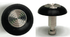 Kinesik - Advantage Unique Dômes tronqués individuels à motif de cercles concentriques noir carborundum avec centre Acier inoxydable 7/8"