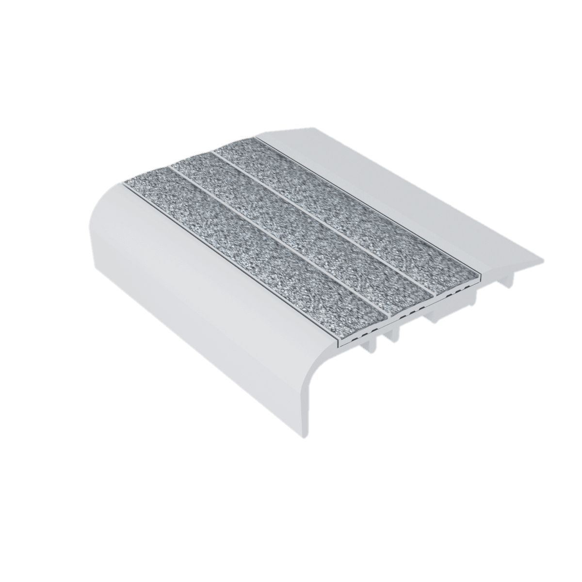 Kinesik - Ecoglo C5-N20 Carpet Stair Nosing with Yellow Anti-Slip Strips 2.6" (vendu en pied linéaire)