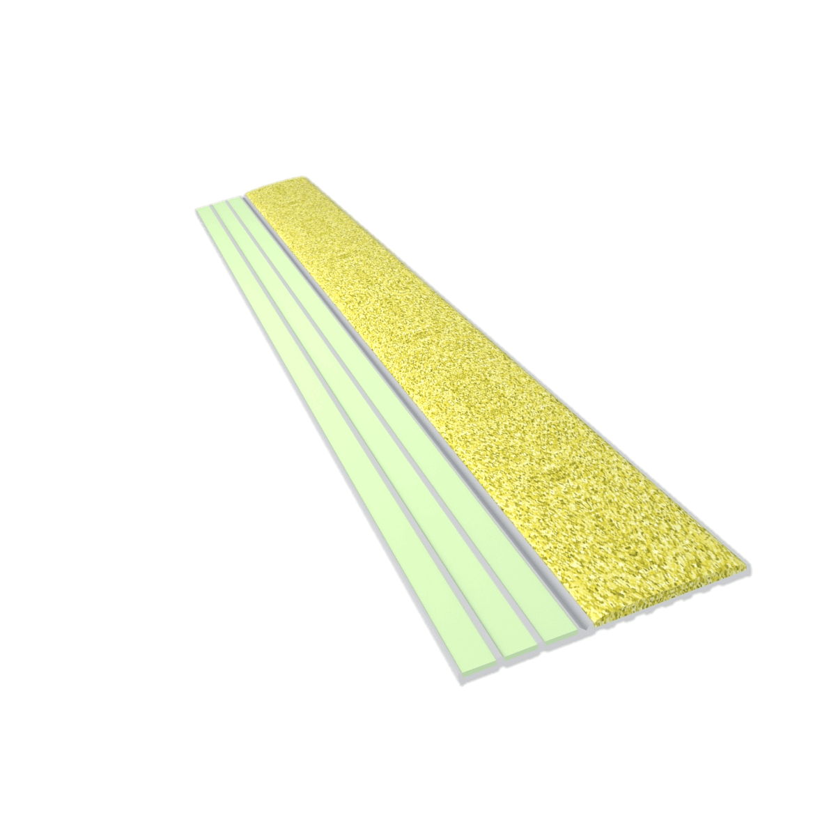 Kinesik - Ecoglo E20 Bord de marche contrastant photoluminescent avec bande antidérapante jaune 1.5" (vendu en pied linéaire)