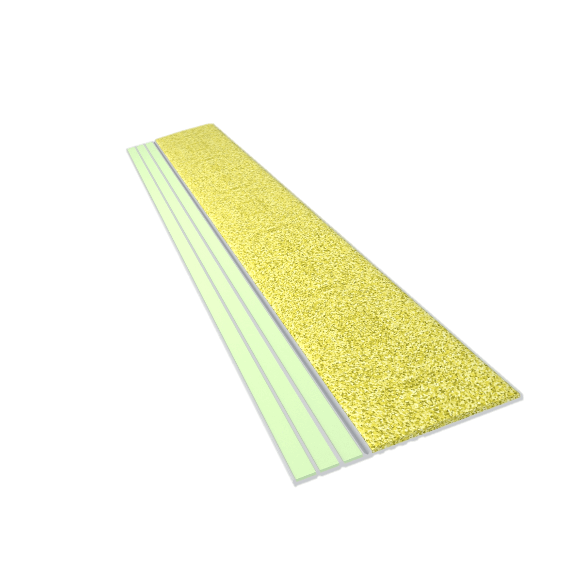 Kinesik - Ecoglo E30 Bord de marche contrastant photoluminescent avec bande antidérapante jaune 2" (vendu en pied linéaire)