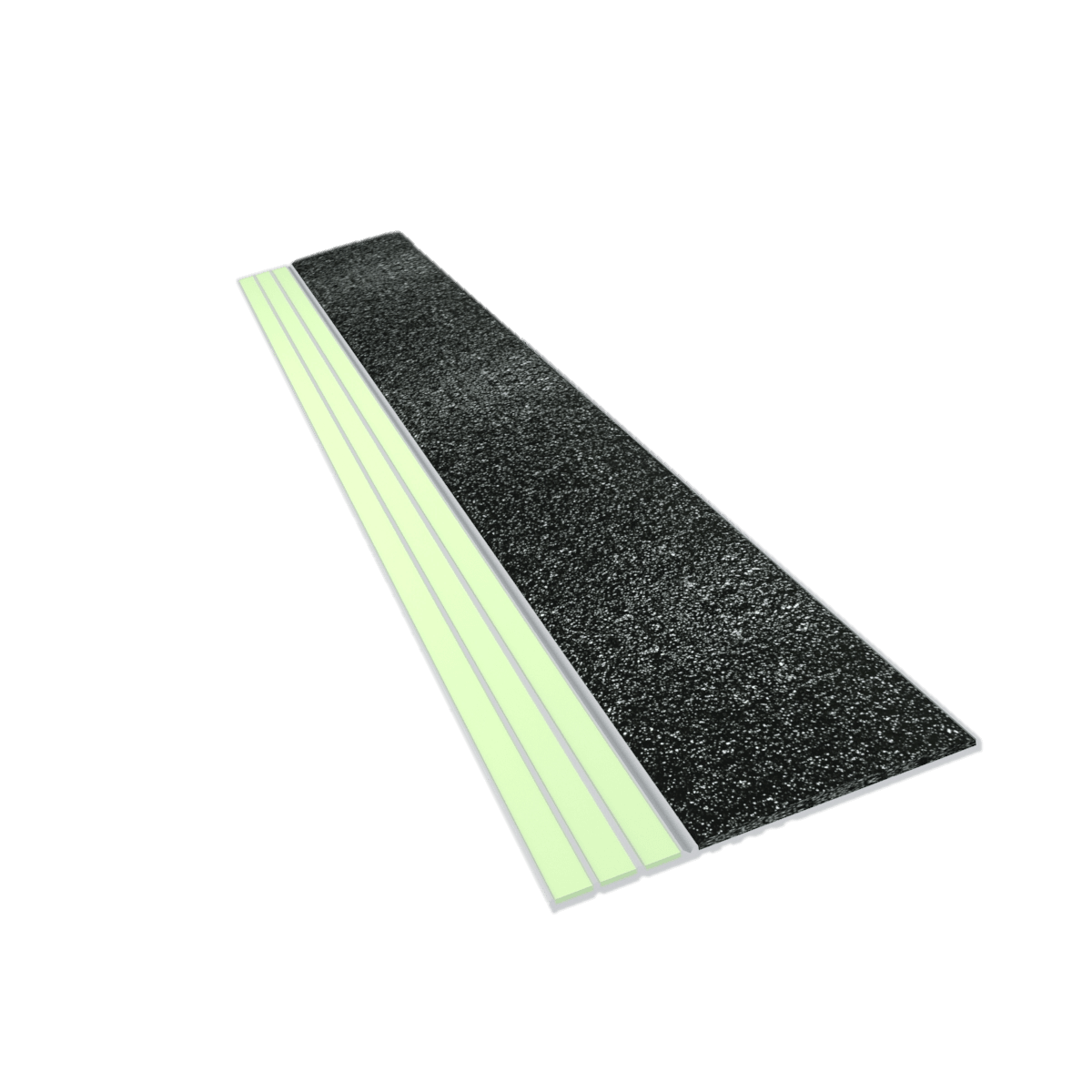Kinesik - Ecoglo E30 Bord de marche contrastant photoluminescent avec bande antidérapante noire 2" (vendu en pied linéaire)