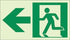 Kinesik - Ecoglo  Enseignes photoluminescentes de parcours d'évacuation aluminium "EXIT TO THE LEFT" 8" x 4.6"