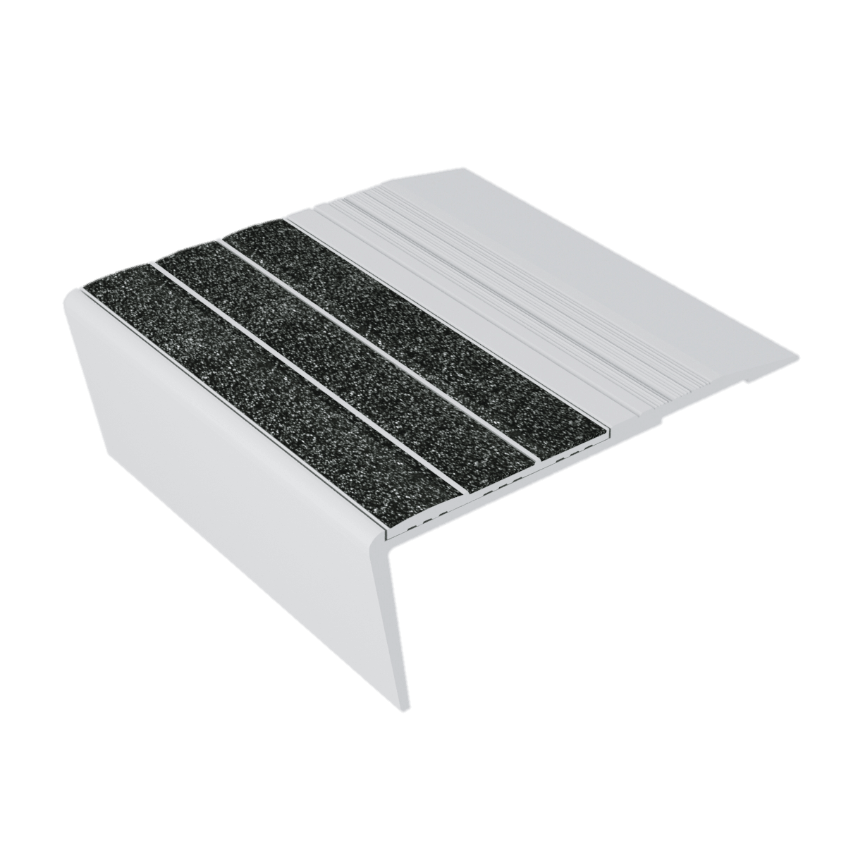 Kinesik - Ecoglo F6-N20 Nez de marche à angle droit avec bandes antidérapantes noires 3.1" (vendu en pied linéaire)