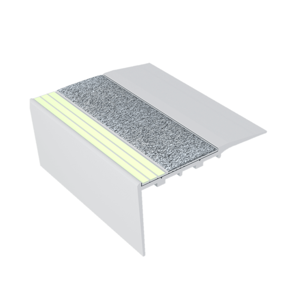 Kinesik - Ecoglo RC5-E30 Nez de marche pour tapis avec bandes antidérapantes jaune 3-1/2" (vendu en pied linéaire)