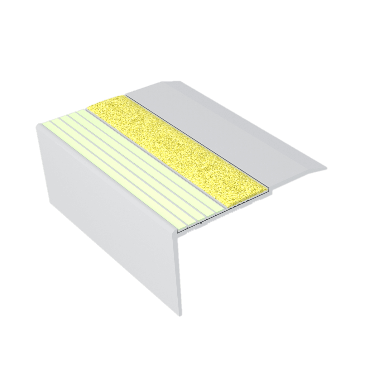 Kinesik - Ecoglo RF7-E40 Nez de marche photoluminescent avec bande antidérapante jaune 3-1/2" (vendu en pied linéaire)