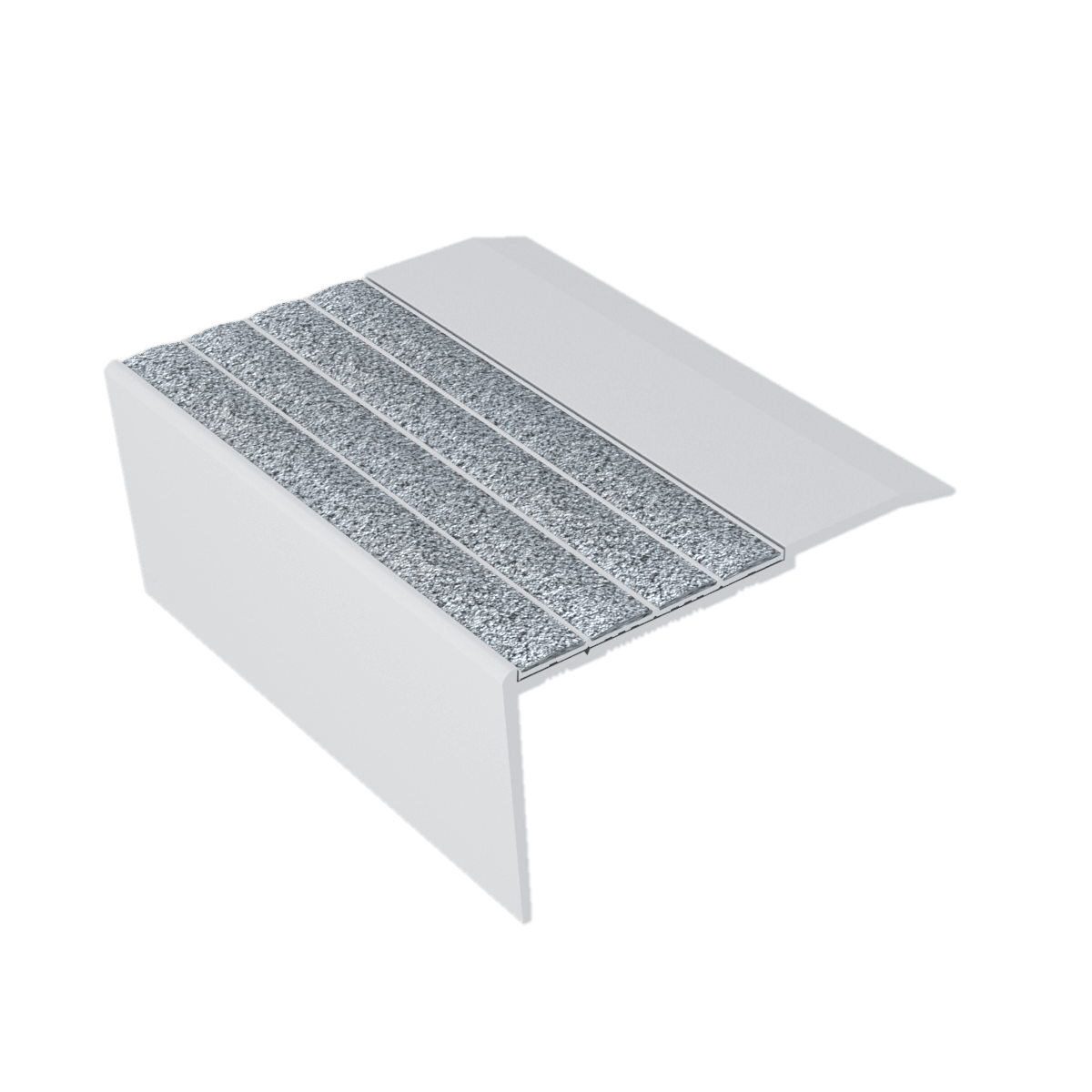 Kinesik - Ecoglo RF7-N30 Flat Stair Nosing with Grey Anti-Slip Strips 3.5" (vendu en pied linéaire)