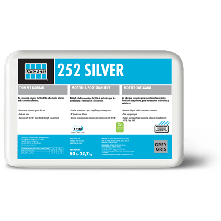 Laticrete - 252 Silver Poudre de ciment modifié gris 50 lb