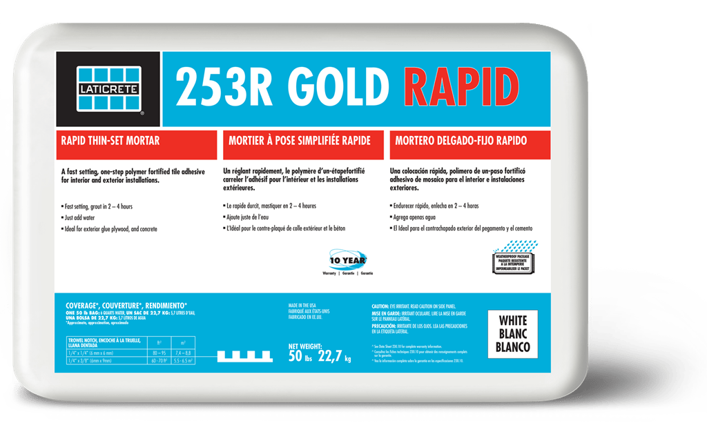 Laticrete - 253R Gold Rapid Mortier blanc 50 lb