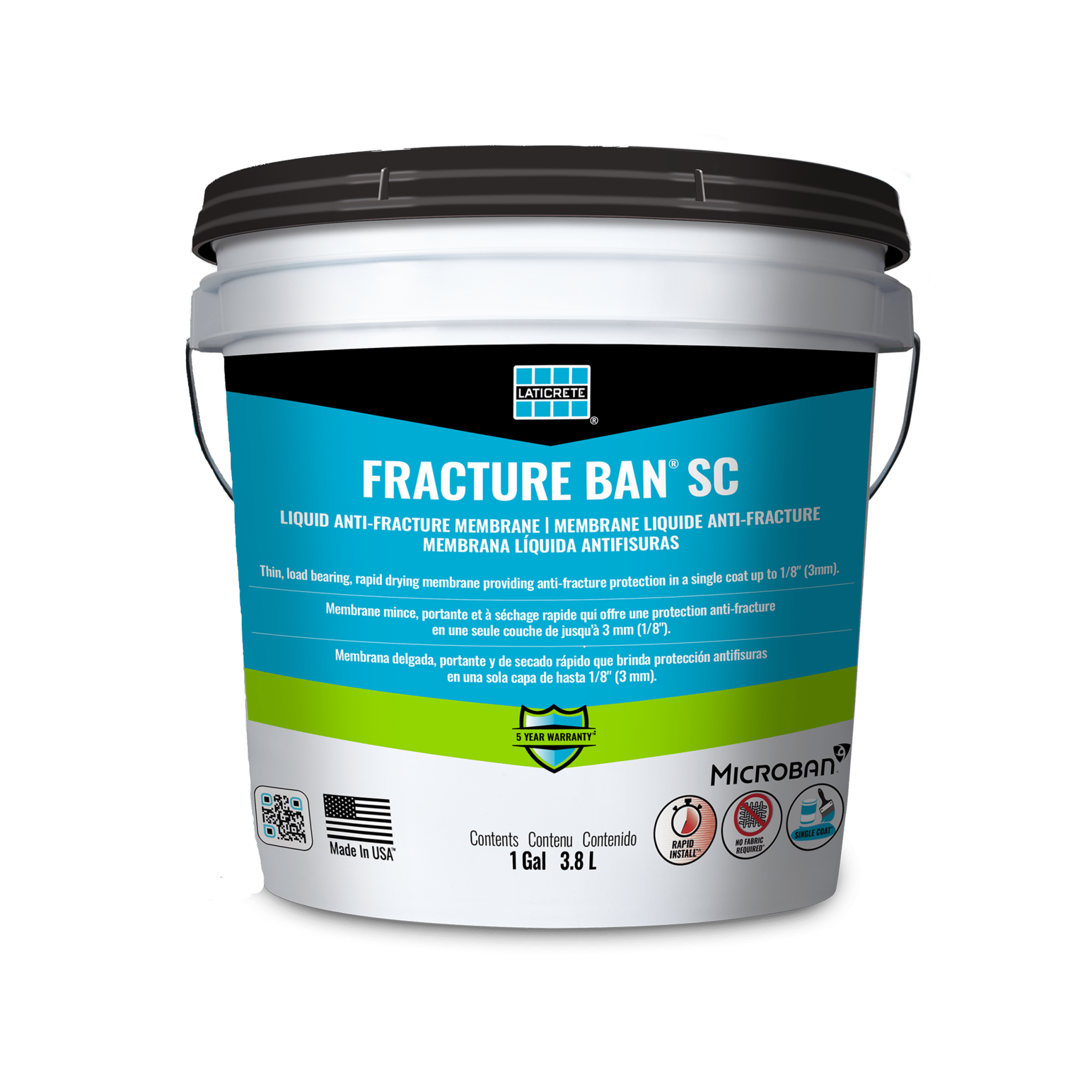 Laticrete - Fracture Ban SC Membrane liquide d'isolation des fissures 3.79 L (50 pi²)