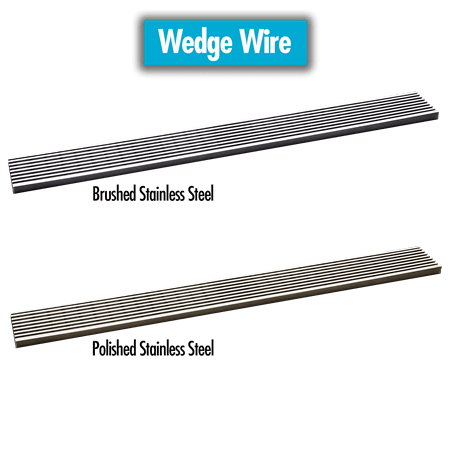 Laticrete - Hydro Ban Grille de drain linéaire avec design Wedge Wire acier inoxydable poli 24"