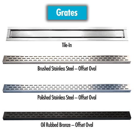 Laticrete - Hydro Ban Grille linéaire décalée ovale bronze huilé 32"