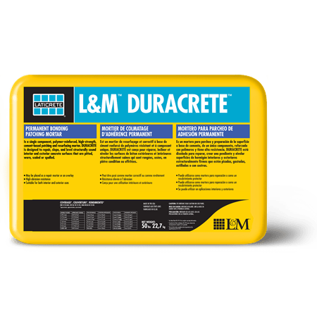 Laticrete - L&M Duracrete Mortier de resurfaçage et correctif à base de ciment 50 lb