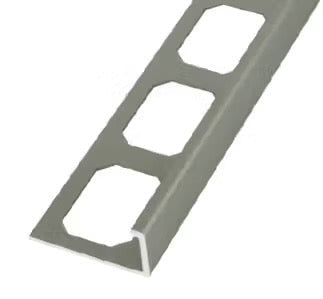 Laticrete - LS2 Profilé de bordure en L Aluminium anodisé Nickel Satiné 5/16" (8 mm) x 8' 2-1/2"