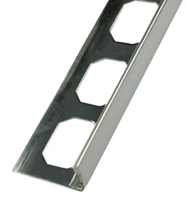 Laticrete - LS5 Profilé de bordure en L Acier inoxydable (V2) Brillant 5/16" (8 mm) x 8' 2-1/2"