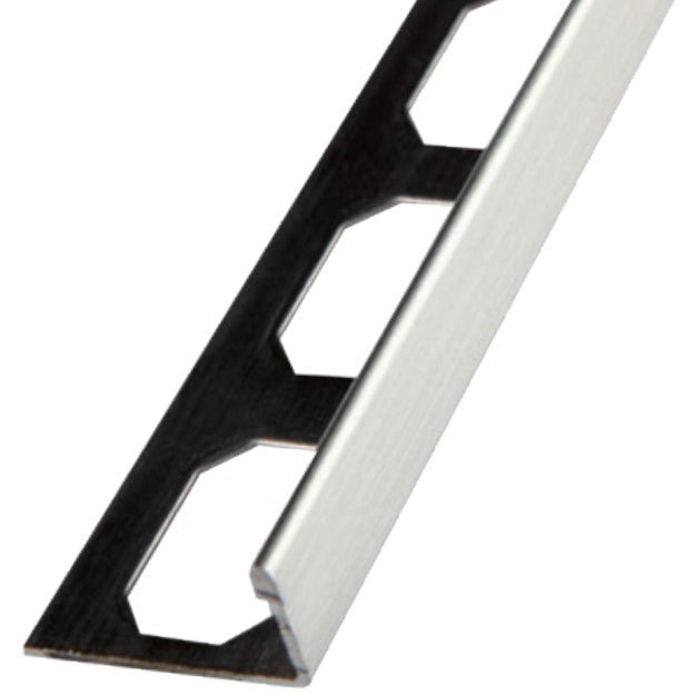 Laticrete - LS5 Profilé de bordure en L acier inoxydable (V2) brossé 1/2" 3/16" (5 mm) x 8' 2-1/2"