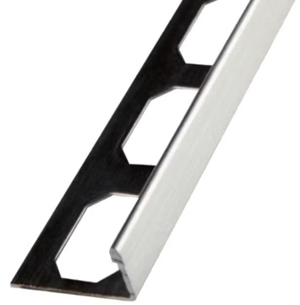 Laticrete - LS5 Profilé de bordure en L Acier inoxydable (V2) Brossé 3/8" (10 mm) x 8' 2-1/2"