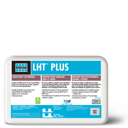 Laticrete - Mortier pour tuiles de gros format LHT PLUS #21 Grey 50lb