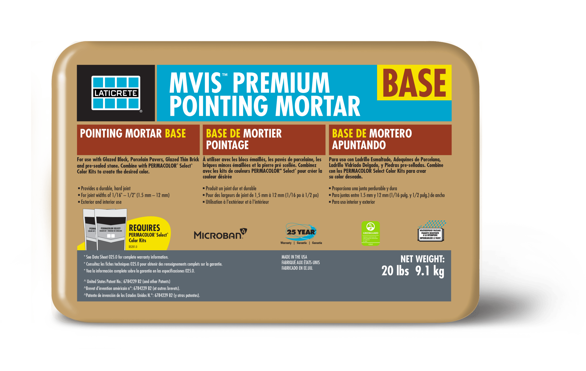 Laticrete - MVIS Base de mortier de maçonnerie de qualité 9.1 kg