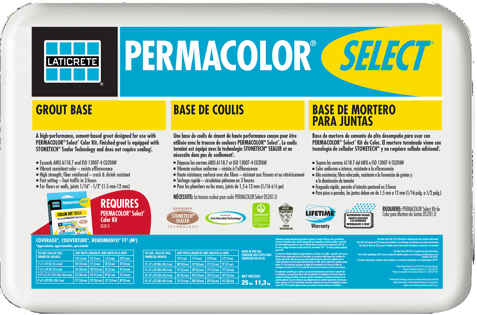 Laticrete - Permacolor Select Base de coulis 25 lb