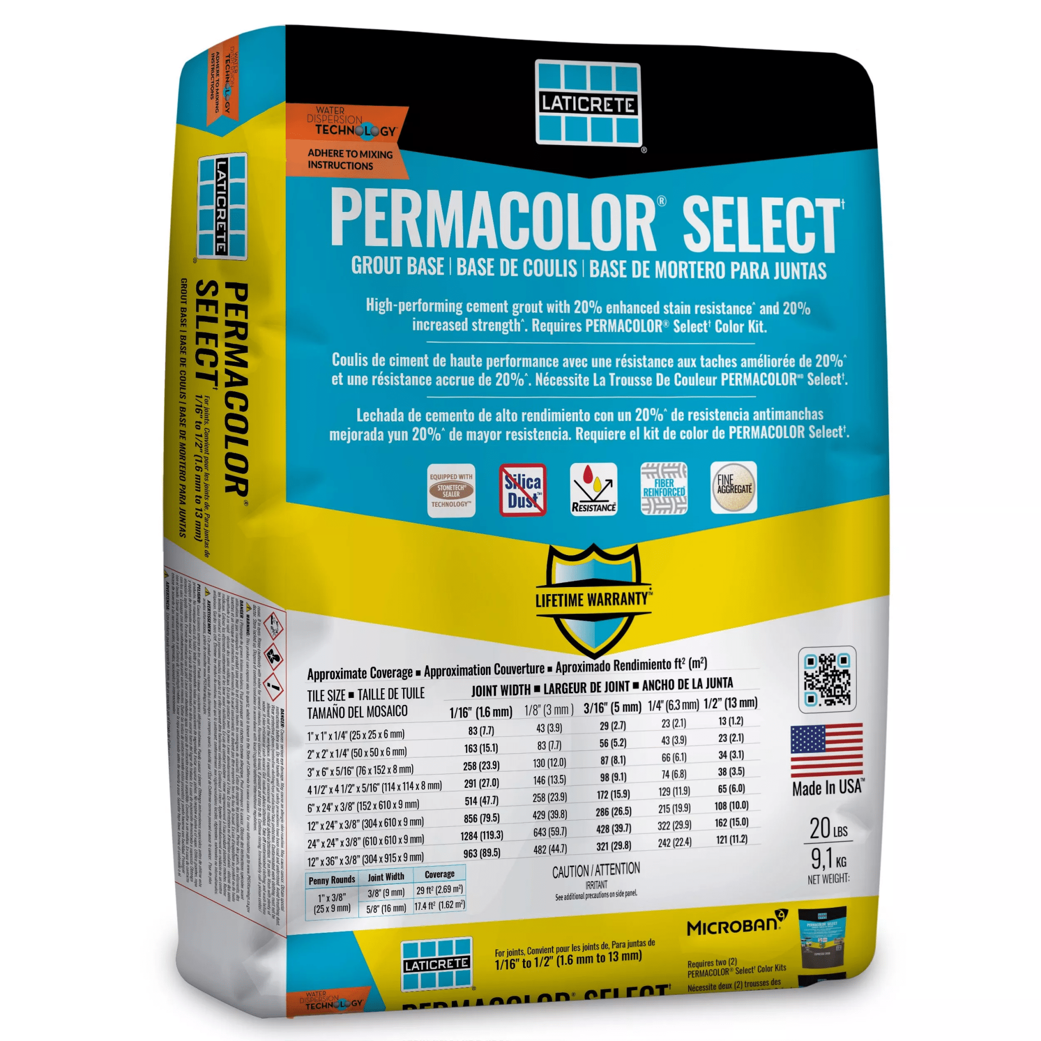 Laticrete - Permacolor Select Base de coulis pour tuile 9.1 kg