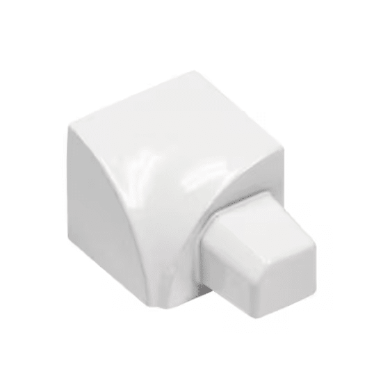 Laticrete - RO3 Coin intérieur pour moulure à céramique arrondi 90° en acier inoxydable Blanc brilliant - 3/8" (10 mm)