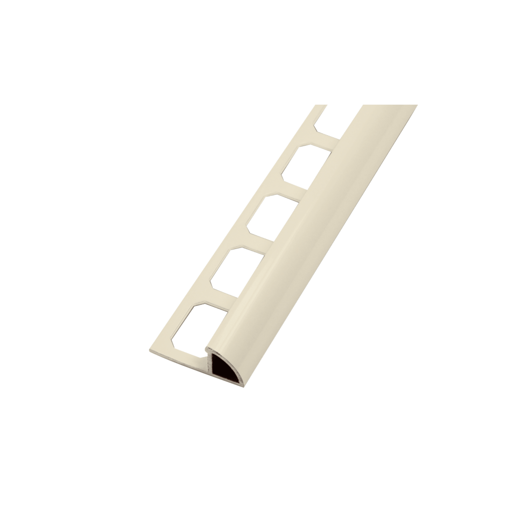 Laticrete - RO3 Moulure arrondie décorative pour la céramique en aluminium revêtu Blanc brillant - 3/8" (10 mm) x 8' 2-1/2"