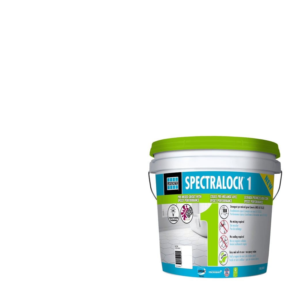 Laticrete - Spectralock One Coulis pré-mélangé #44 Bright White 1 gal