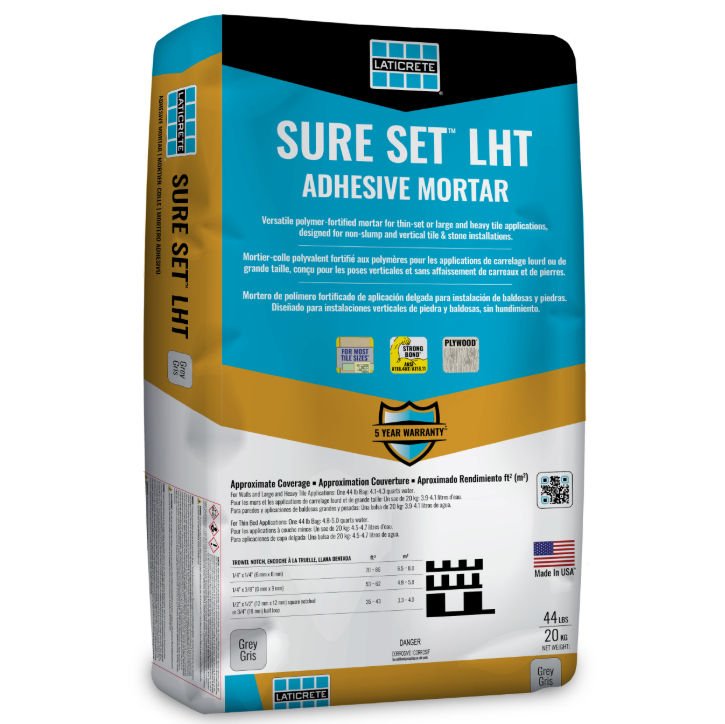 Laticrete - SURE SET™ LHT - Mortier pour tuiles de grand format - Gris - 44 lb ||0559-0044-21 - Ceramed