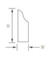 M-D PRO - Base murale Door Stop en pin, pré-apprêtée en blanc - 3/8" x 1 1/8" x 12'