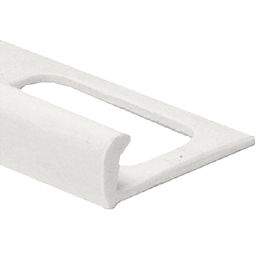 M-D PRO - Bordure de tuile plate en vinyle robuste, Blanc - 5/16" x 8'