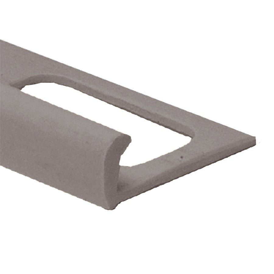 M-D PRO - Bordure de tuile plate en vinyle robuste, Gris - 3/8" x 8'