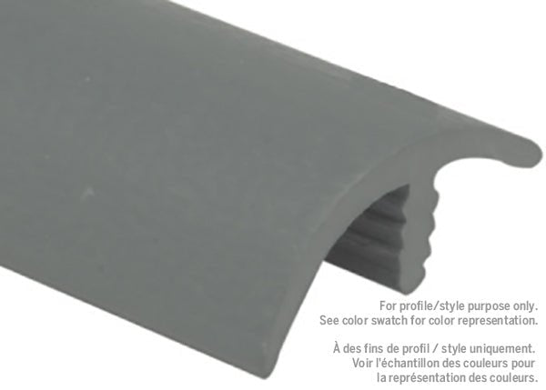 M-D PRO - Capuchon en E à jambe étroite en vinyle fini gaufré Os Blanc 1/4" x 7/8" x 12'