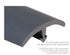 M-D PRO - Capuchon en T à jambe large en vinyle, fini lisse #040 Black 5/16" x 1 3/8" x 12'