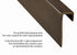 M-D PRO - Capuchon mural carré en vinyle, autoadhésif #063 Burnt Umber 5/16" x 12'